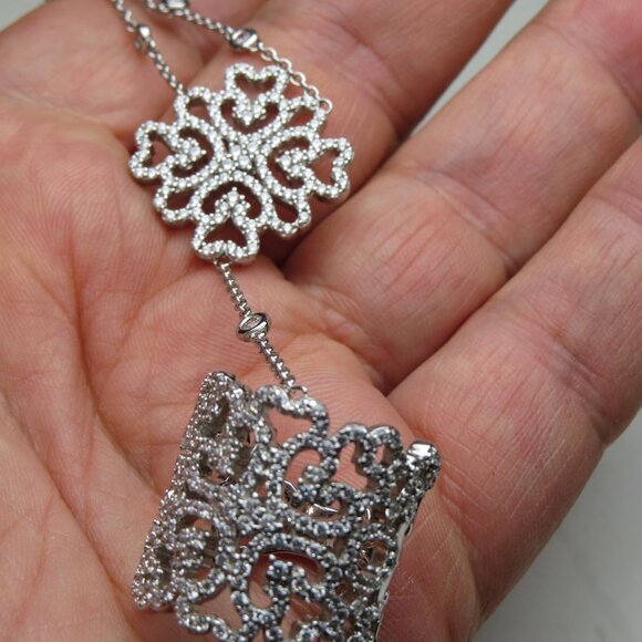 *925 Sterling Silver Diamond Bracelet - Picture 1 of 6